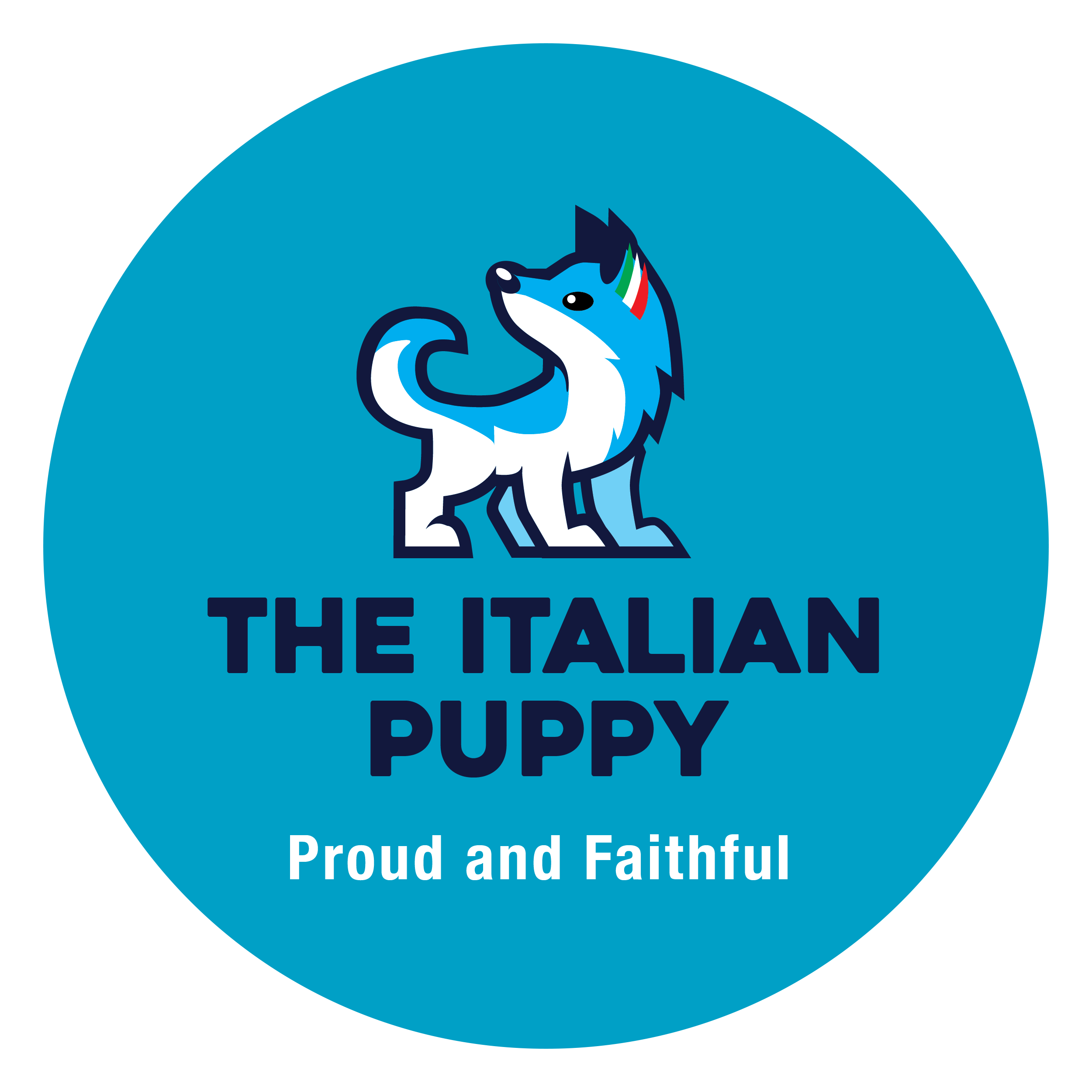 logo italian puppy with circle